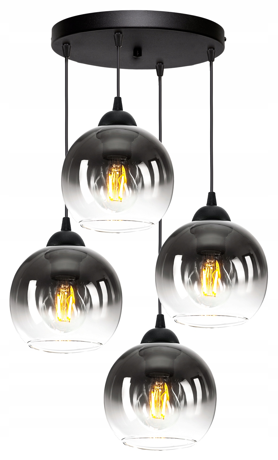 

Szklana Lampa Wisząca Sufitowa Żyrandol Kule Led