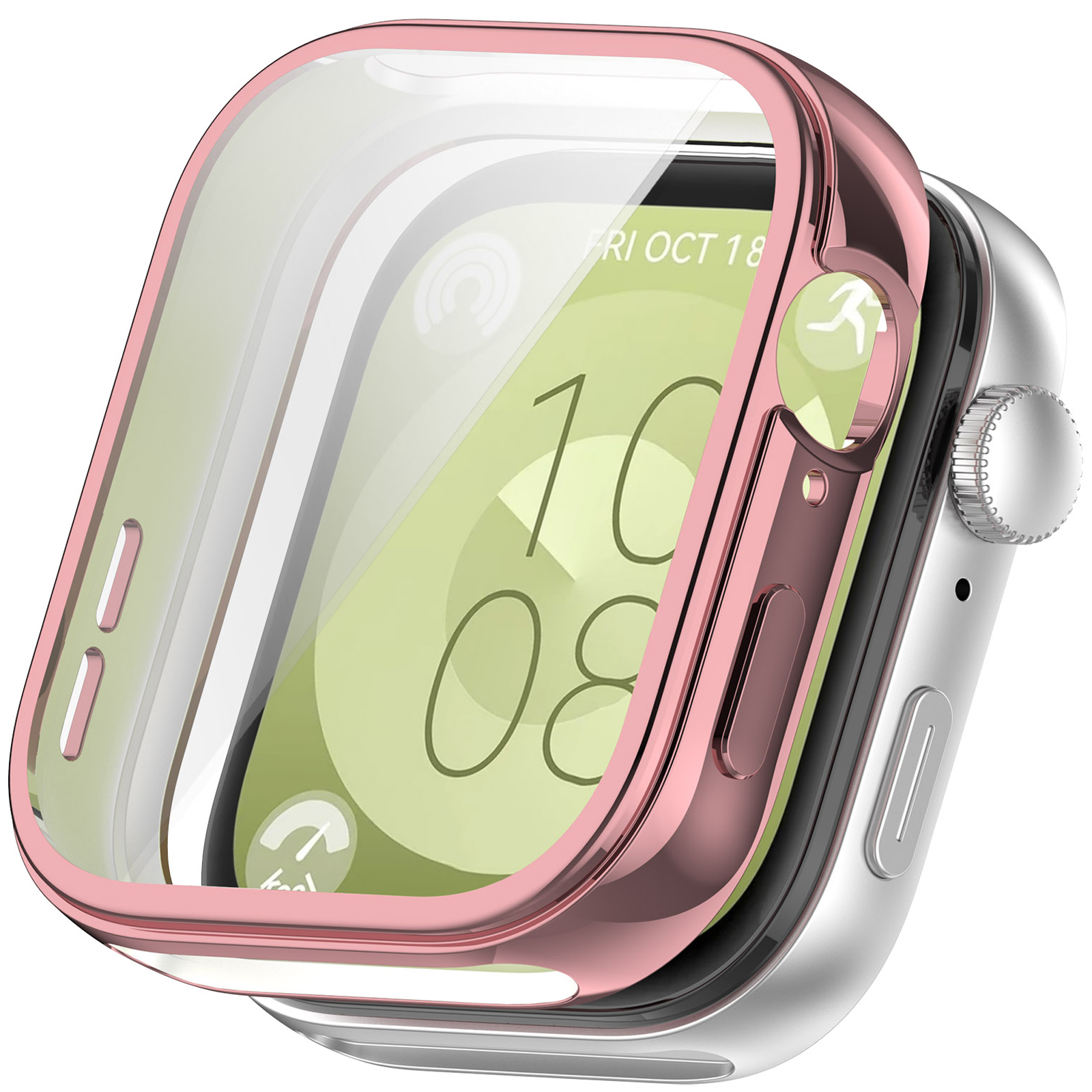 ETUI OBUDOWA 2W1 Z OSŁONĄ NA EKRAN DO HUAWEI WATCH FIT 3 - RÓŻOWY