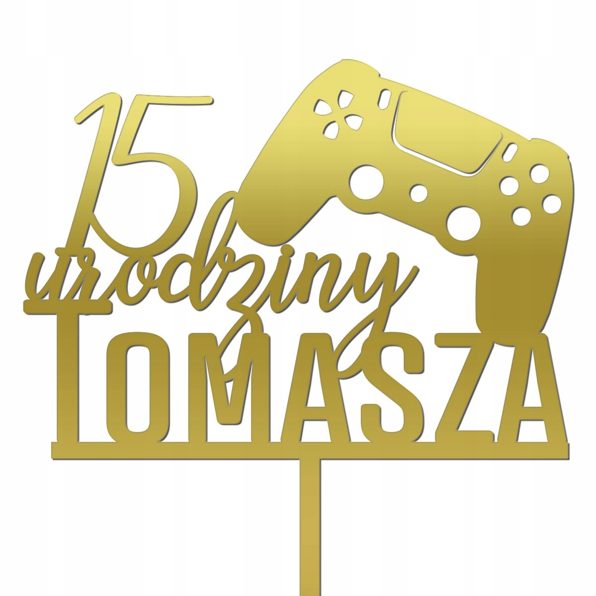 TOPPER TORT PAD KONSOLA GAME GRACZ PS5 XBOX ZŁOTY