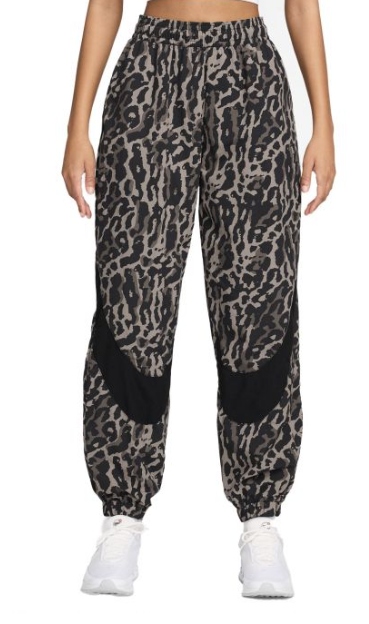 Nike Sportswear Woven dámské kalhoty teplákovka s potiskem S oversized fit