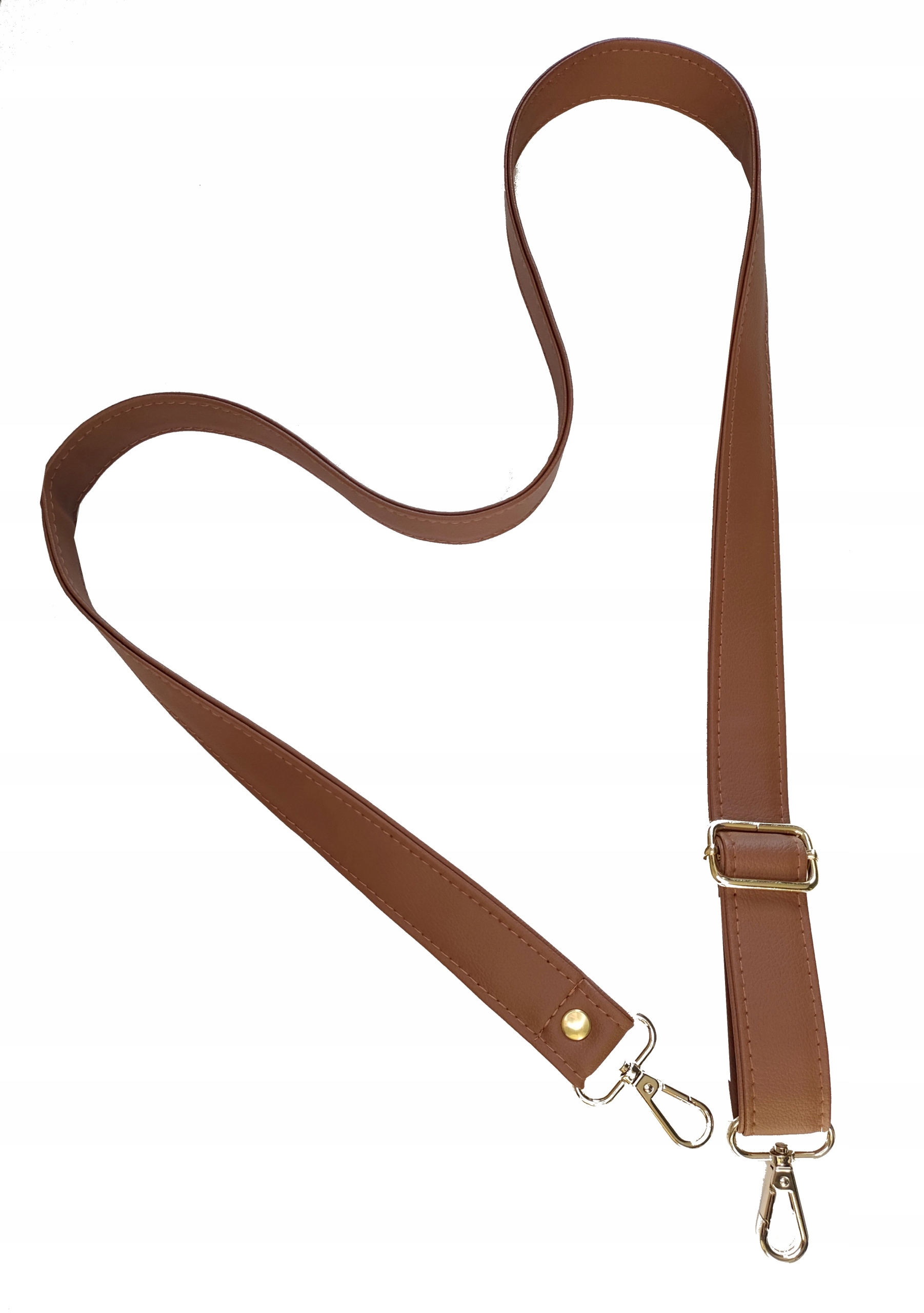 BRĄZOWY SKÓRZANY PASEK DO TOREBKI SZEROKI NA 3 CM