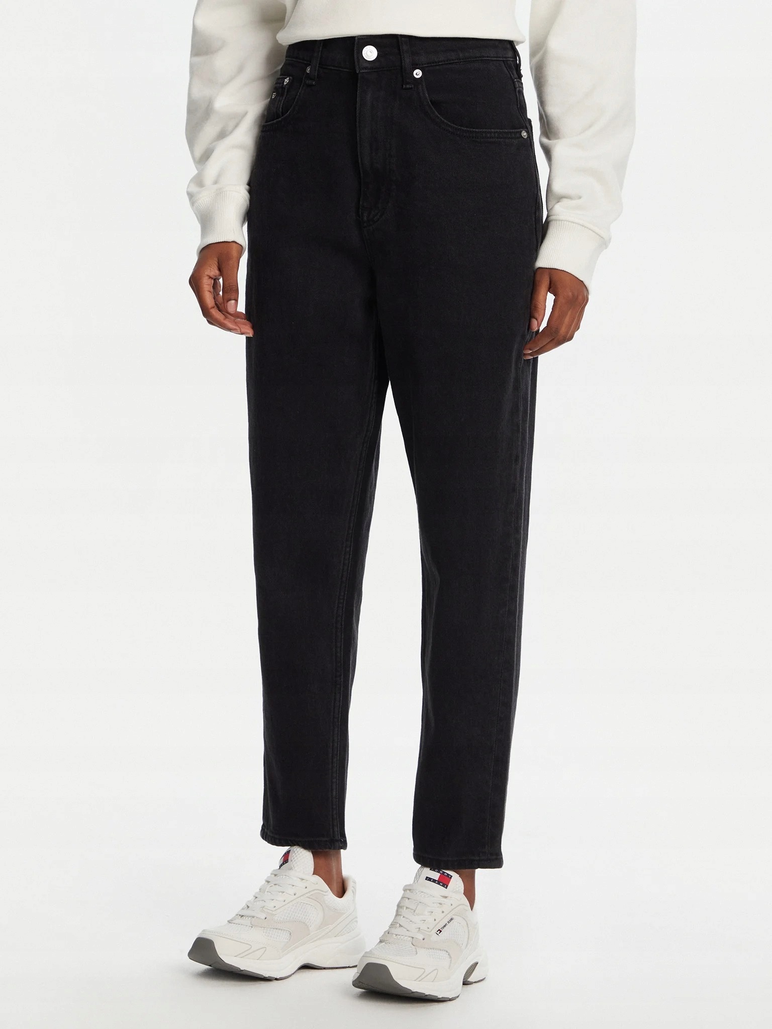 Tommy Jeans Černé Mom Fit Džíny S Vysokým Pasem 32/30 7FA