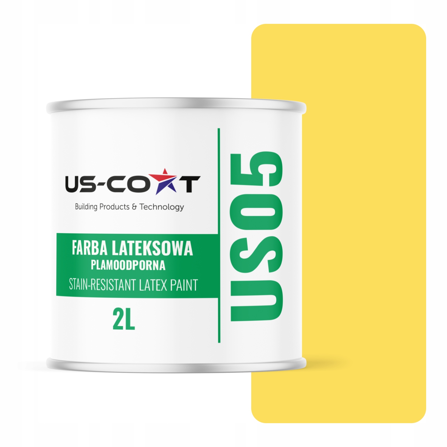 Barva Odolná Vůči Skvrnám, Barva Žlutá H6872 2L Matná Na Stěny Stropů