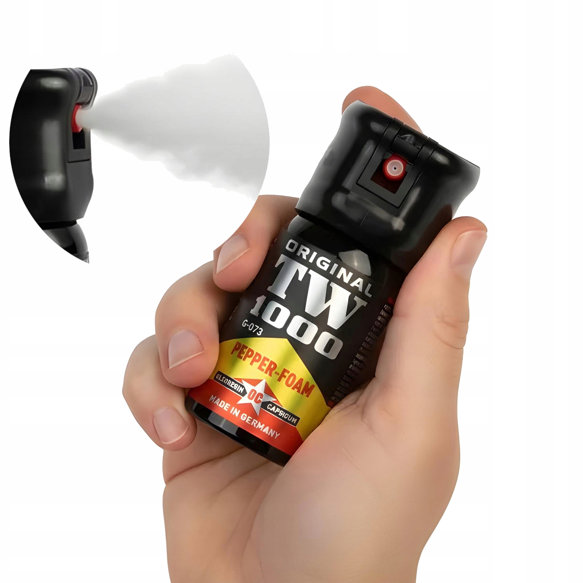 Gaz pieprzowy łzawiący 40 ml strumień piana 10% Oc 2000000 Shu Tw 1000 G073