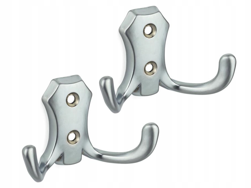 

2 x Wieszak Meblowy Na Ubrania Średni Aluminium
