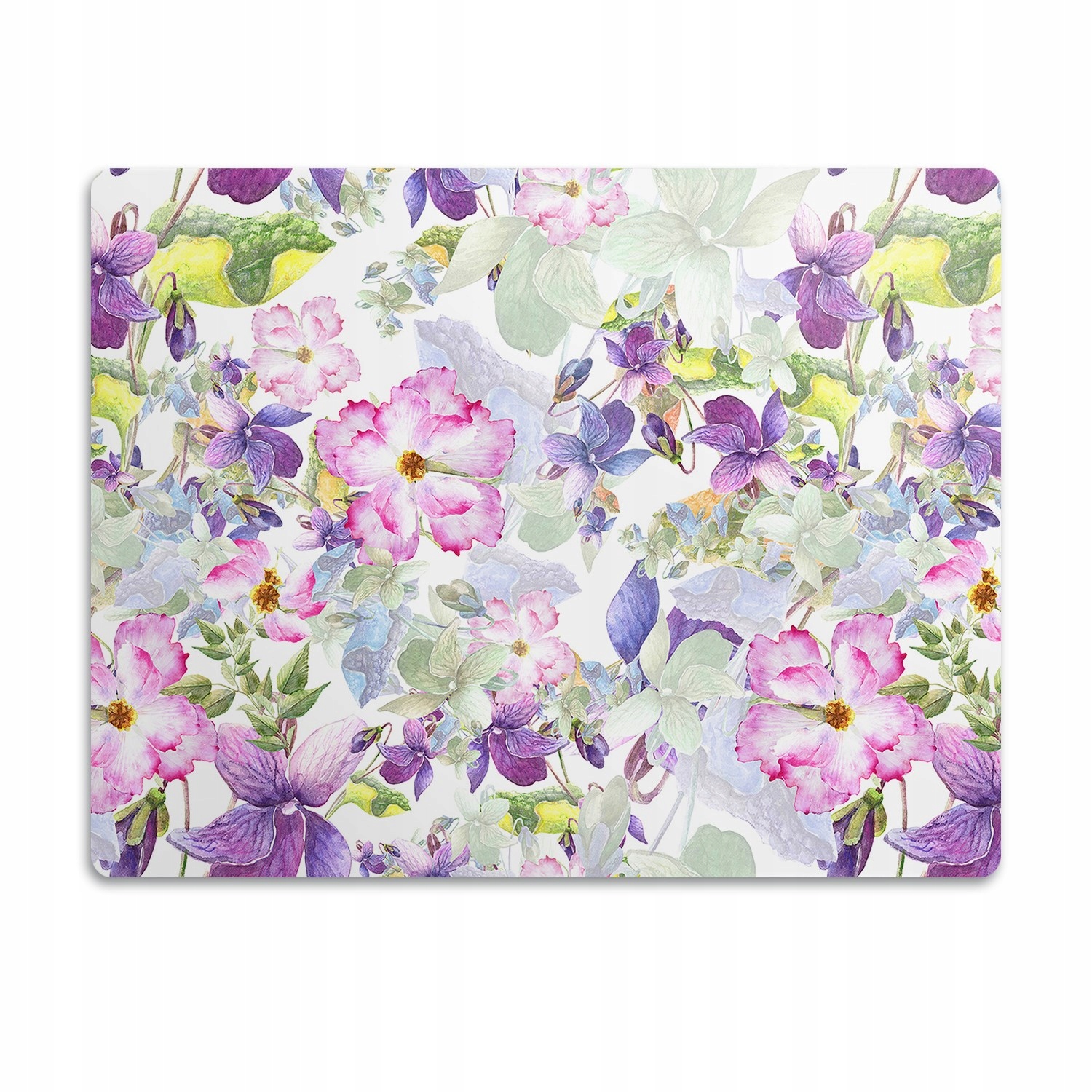 Pro psa kočku podložka pod misky Fialové květy 60x40