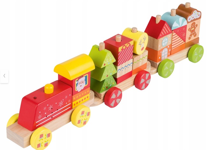 Drewniana Kolejka Pociąg z klockami 18m + Marka Playtive