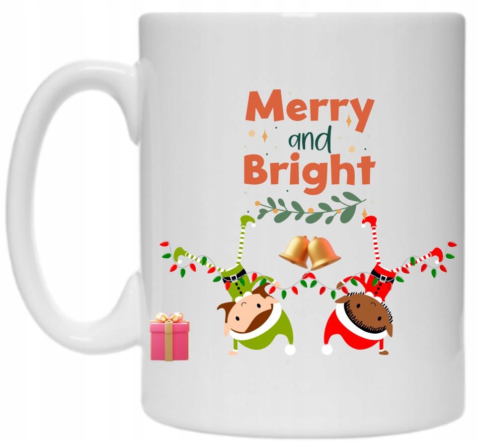 KUBEK PREZENT KAWA WESOŁYCH ŚWIĄT MERRY AND BRIGHT Marka inna