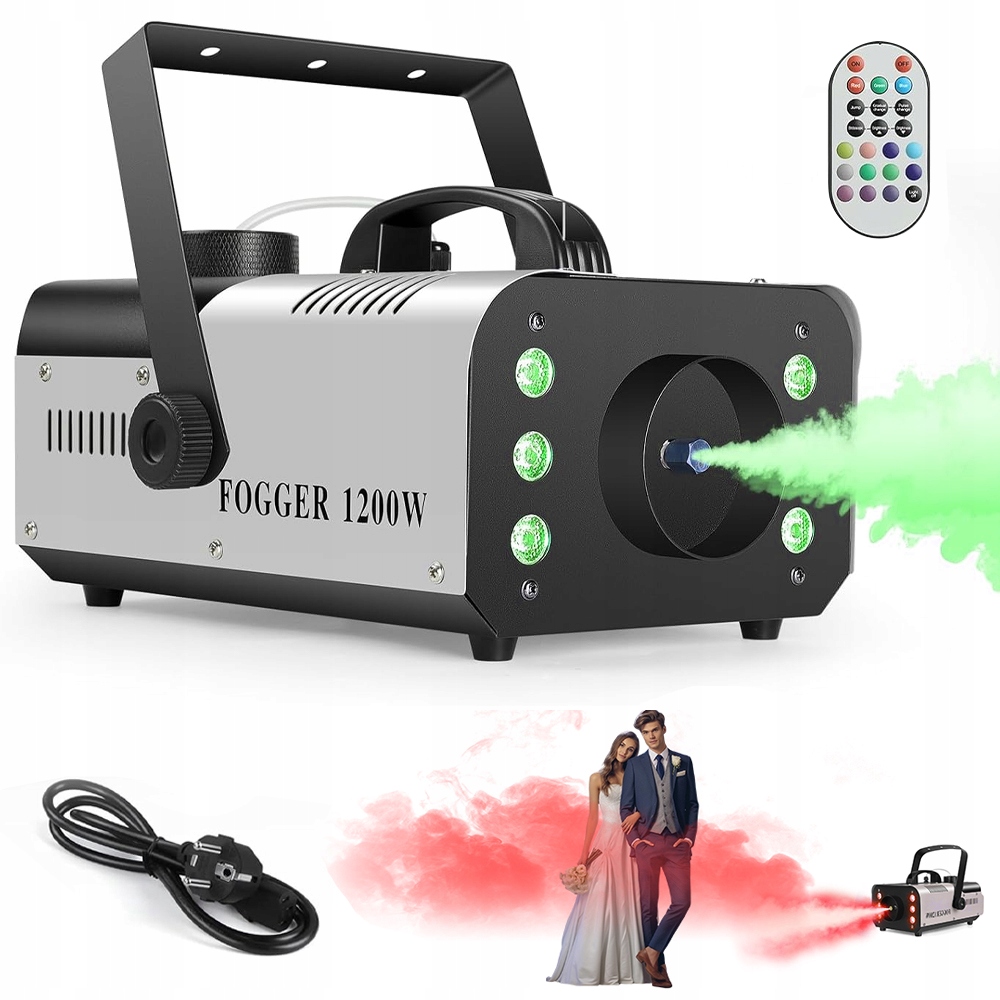 Všestranný Venkovní Kouřový Stroj Rgb S 6 Led Diodami A Dálkovým Ovládáním 1200 W