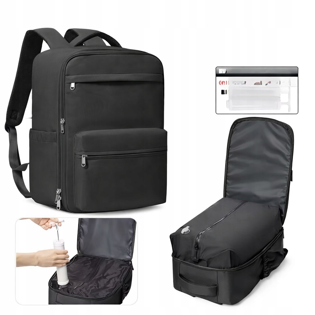 Plecak Bagaż Podręczny Kompresyjny Próżniowy Samolot 40x30x20 Pompka