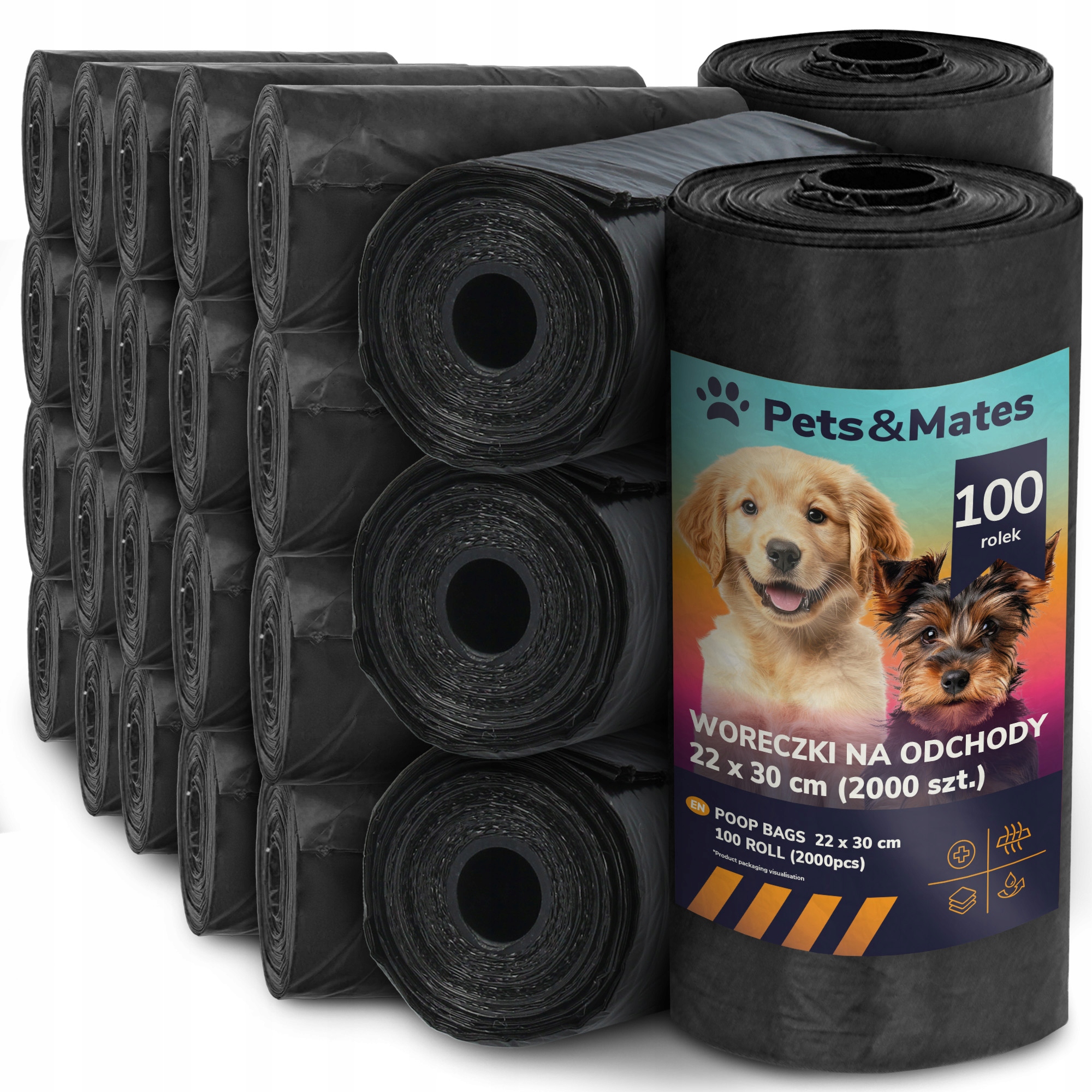 Levně 2000 x sáčky na psí exkrementy Sáčky Hovínka Psa Kabelky Odolné Sítě C Dc-p