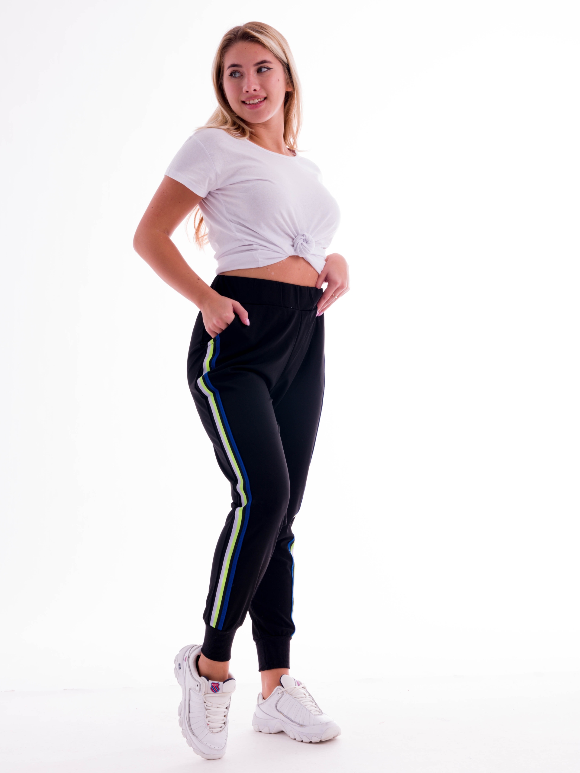 Wygodne Sportowe SPODNIE DAMSKIE Dresowe Wzór dominujący bez wzoru