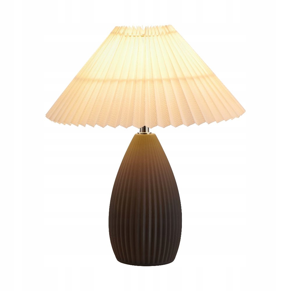 Villa Italia Stolová lampa so sivou porcelánovou základňou 42 cm Plazza