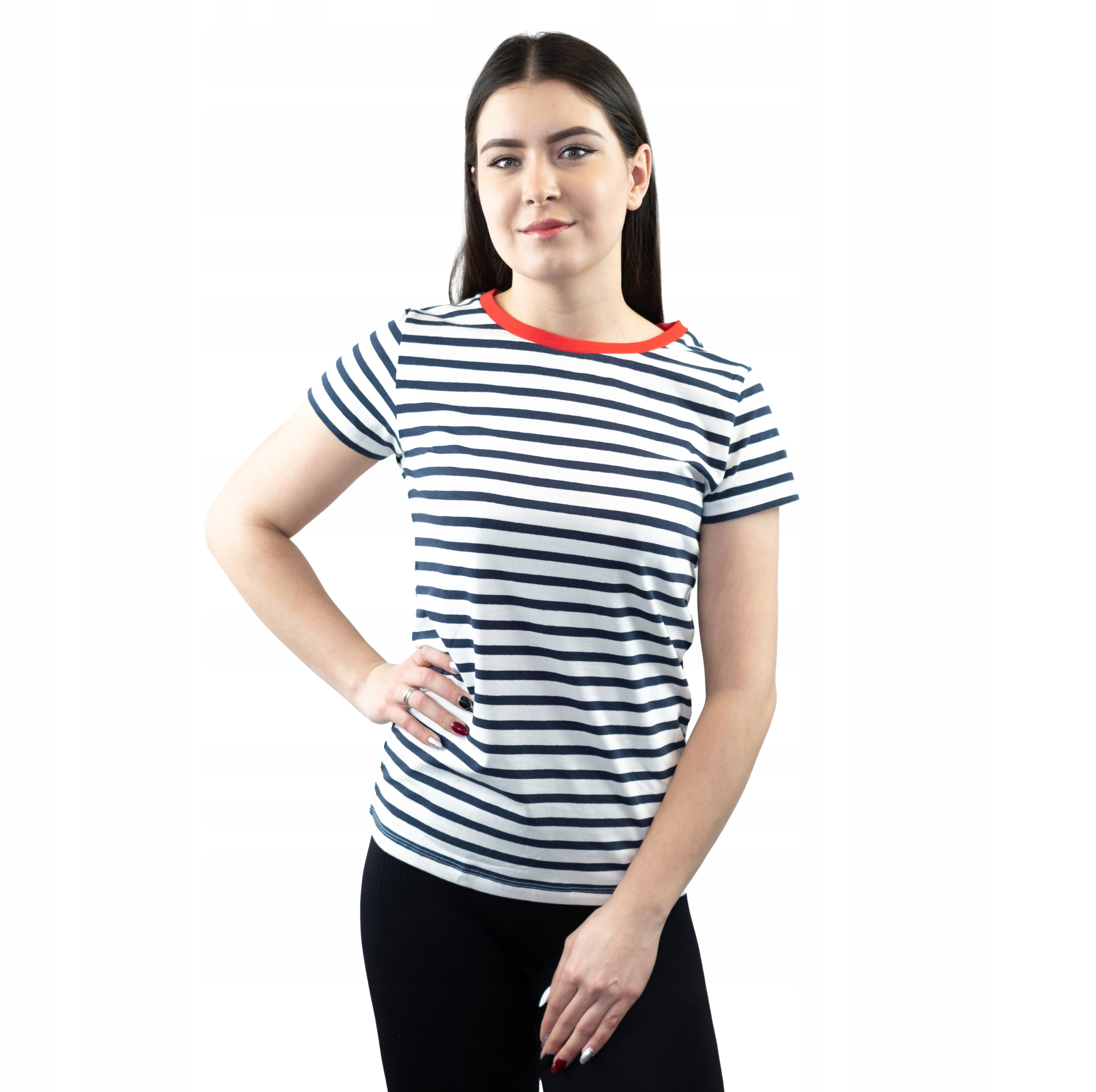 

Koszulka damska T-shirt w paski Captain Mike r.XL