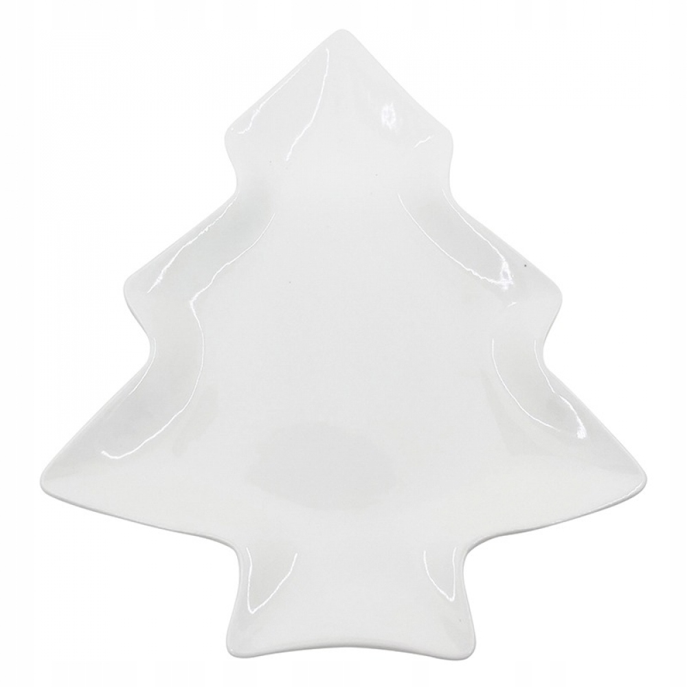 

Półmisek porcelanowy Choinka 19,5 x 16,5 cm biały
