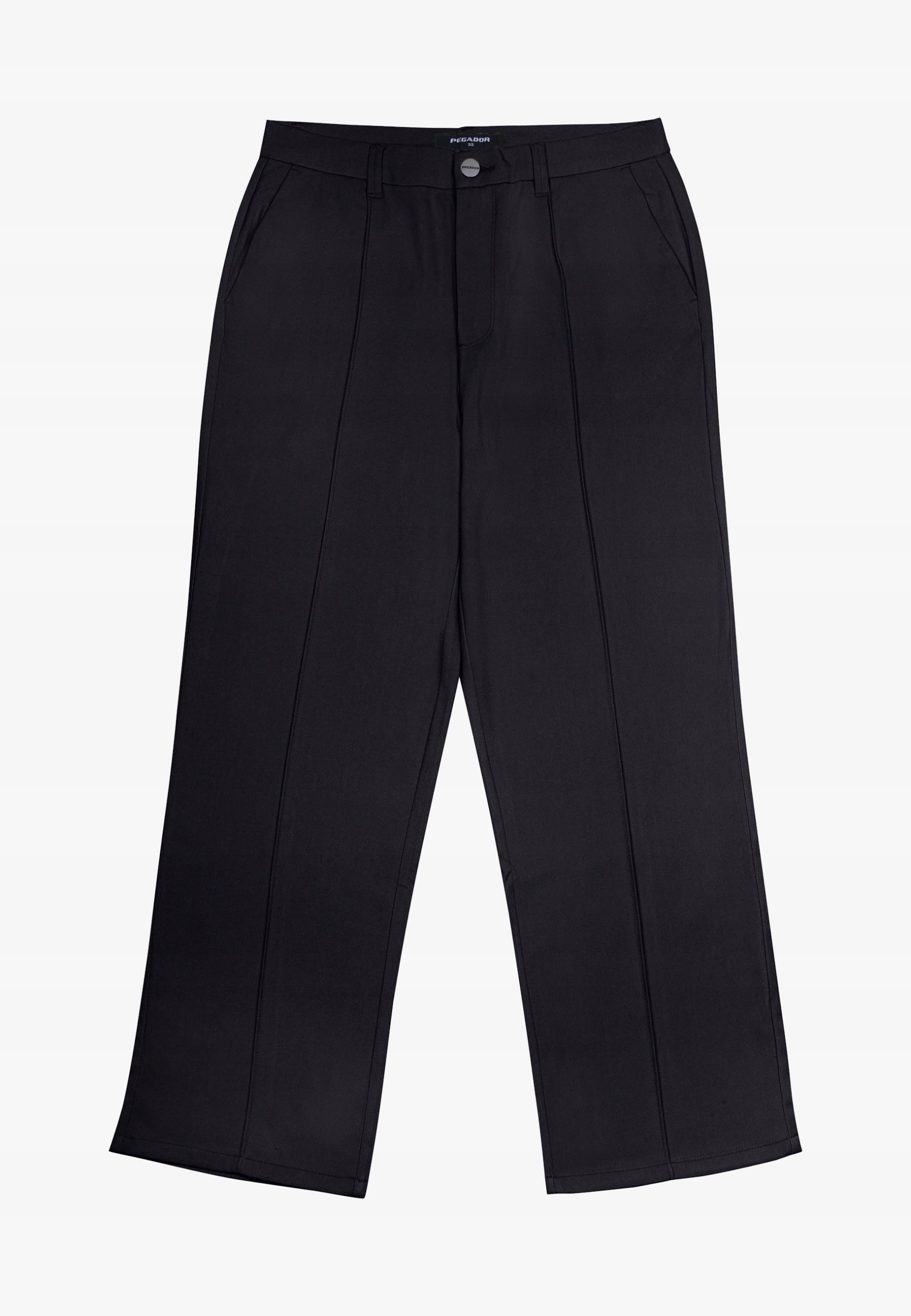 Pegador Mador Wide Suit Pants v černé barvě, velikost 34