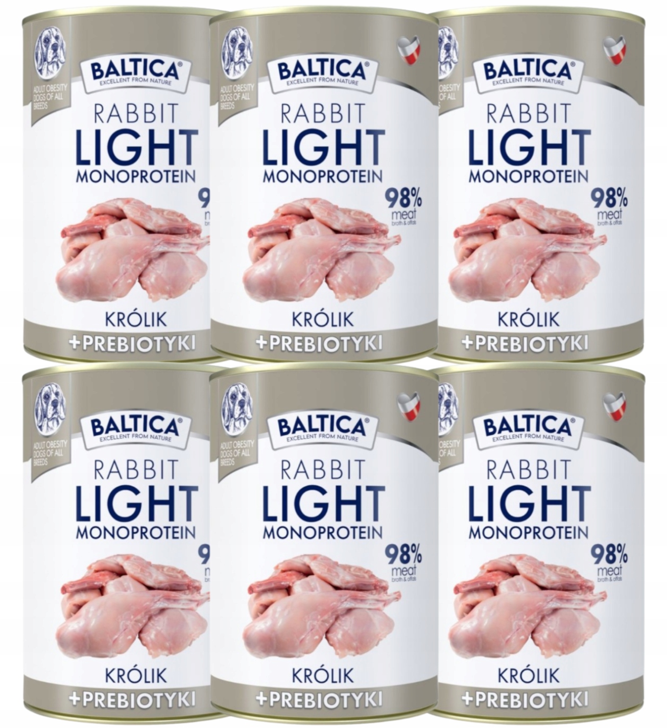 Baltica Mokra Mono Królik Light 6x400g