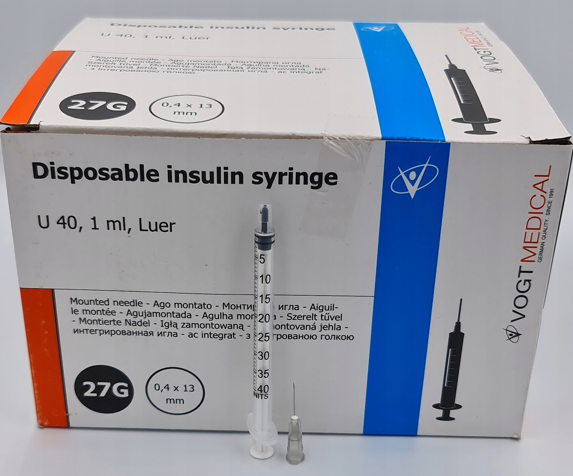 

Vogt Medical Strzykawki insulinowe U40 z igłą