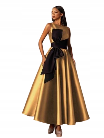 Shein Šaty S Černou Saténovou Mašlí 36 1HK