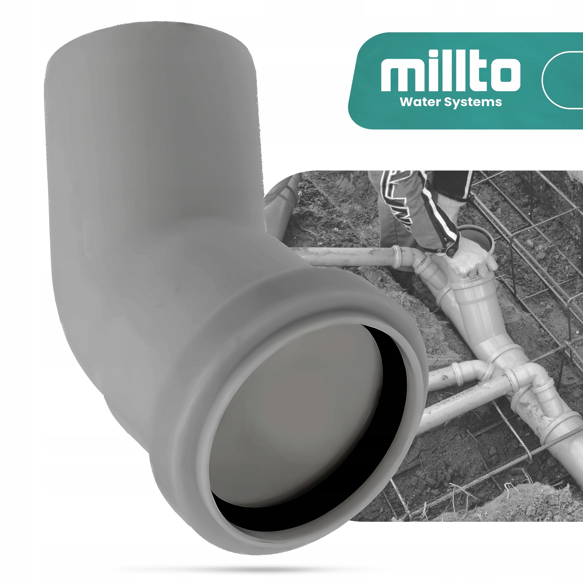 KOLANO KANALIZACYJNE 50 MM 45° PCV PP ZŁĄCZKA ŁĄCZNIK RURY WODY KSZTAŁTKA Materiał wykonania PP