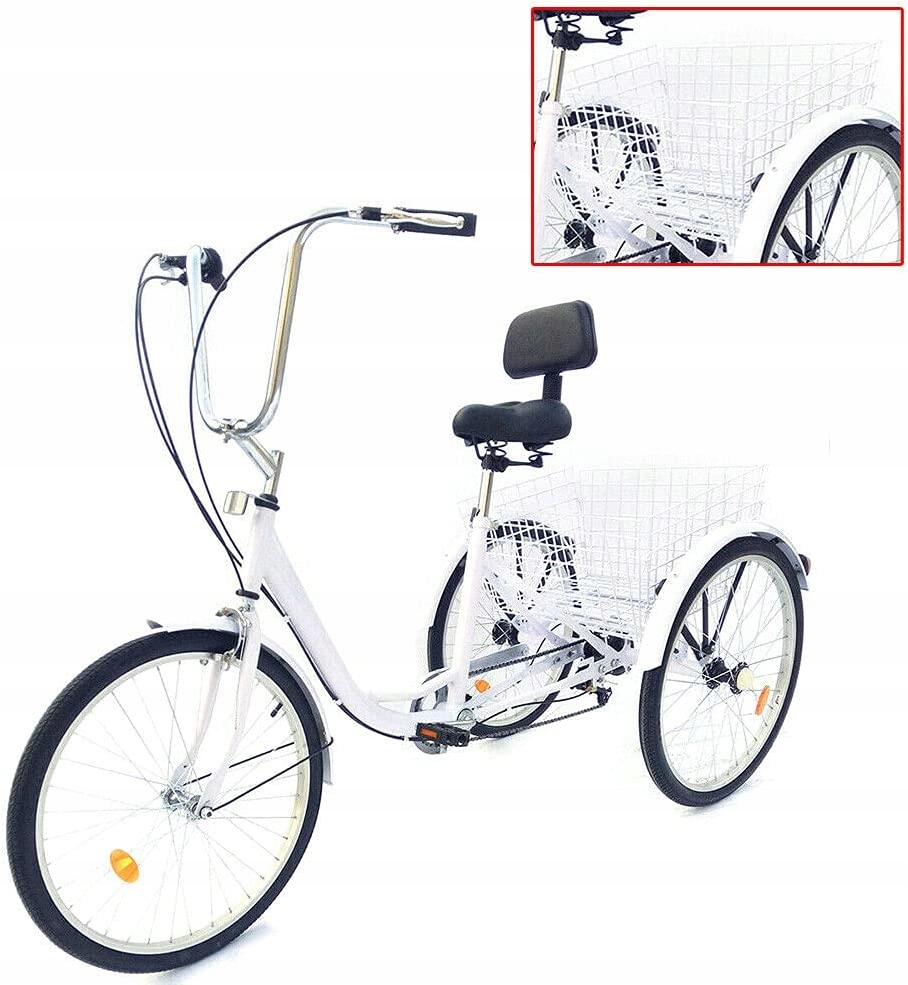 24 Typ trójkołowy biały bez lampy Model H-24C-W07