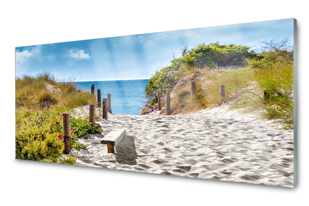 Sklenený panel do kuchyne Cesta 125x50