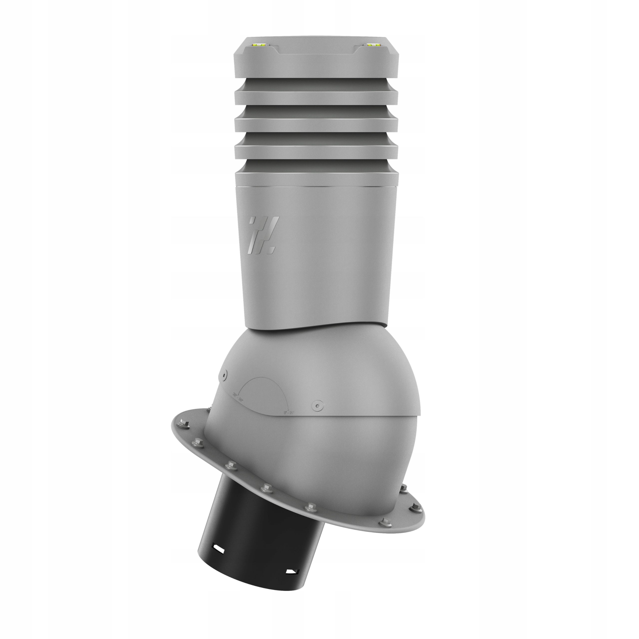 Větrací komín Ecoline 150 mm pro ploché střechy Grafit Metalic 9007