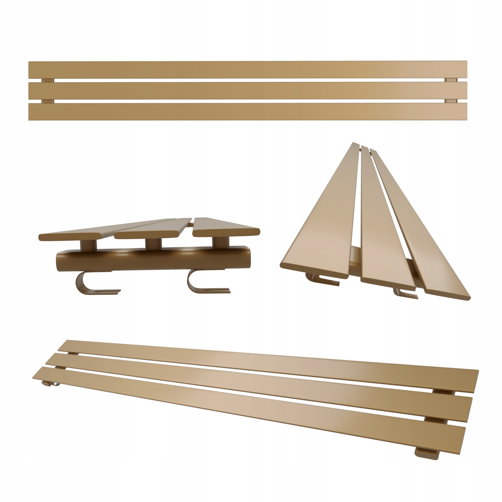 Horizontální pokojový radiátor Belloslim 22x100 antik