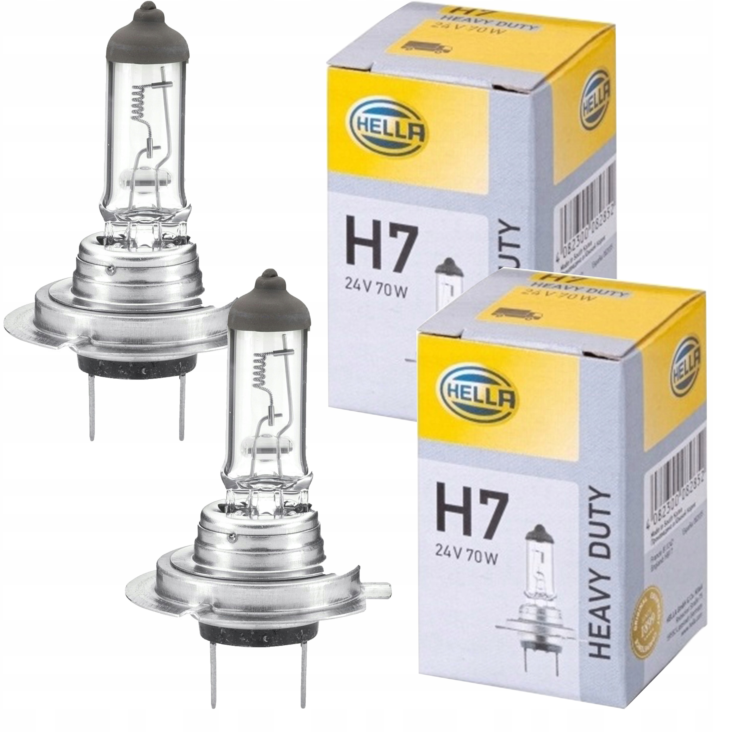 2X Hella Heavy Duty Żarówka H7 24V 70W PX26D Kpl. Zestaw