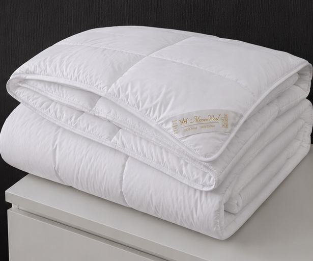 Merino Wool Přírodní Vlněná Přikrývka Prodyšná 140x200 100% vlna Léto