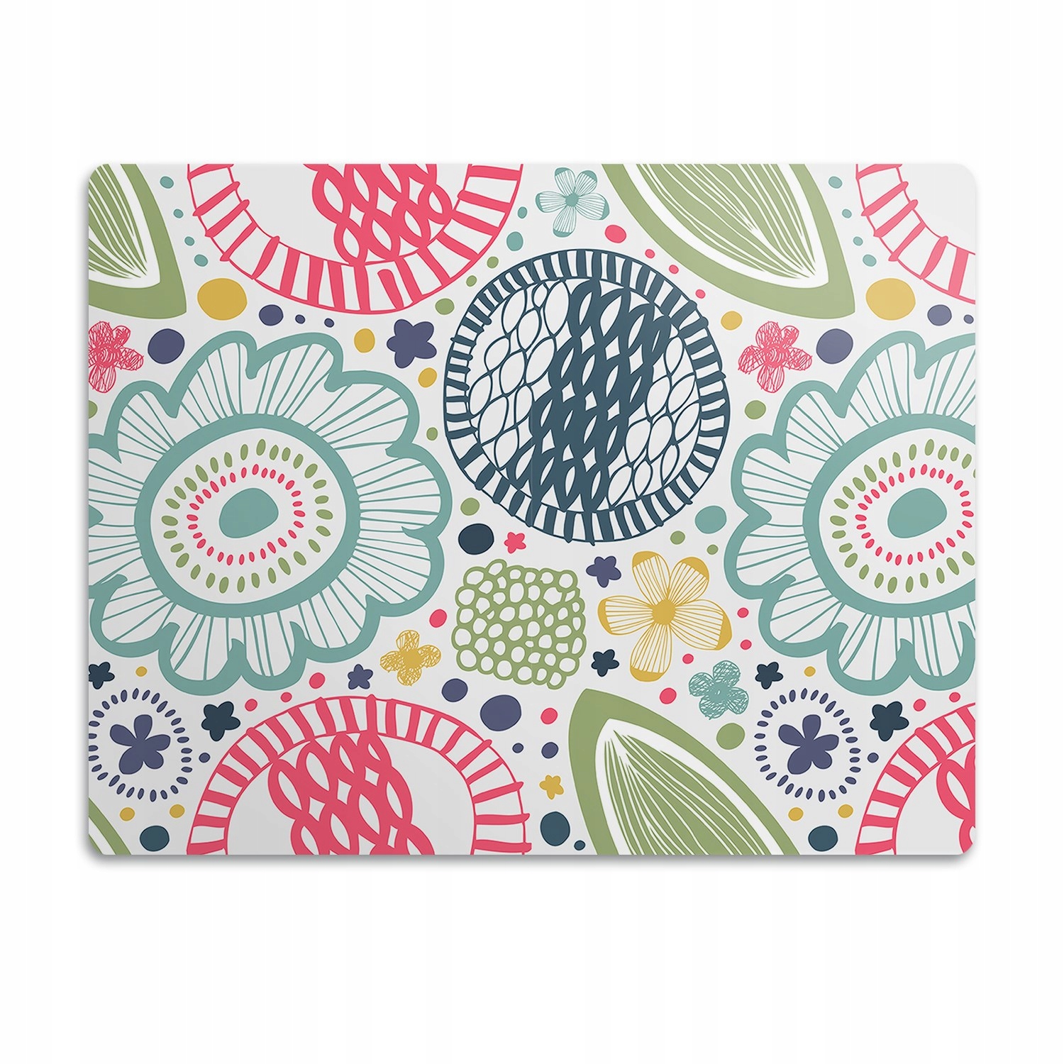 Levně Ochranná podložka pod misky Květiny kresby 90x60 cm