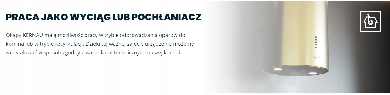 Okap przyścienny KERNAU KCH 0440 GOLD Nowość Marka Kernau