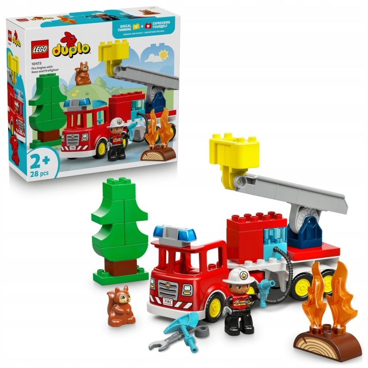 Sada Lego Duplo 10473 Hasičský Vůz S Hadem A Hasičem Dítě Dárek