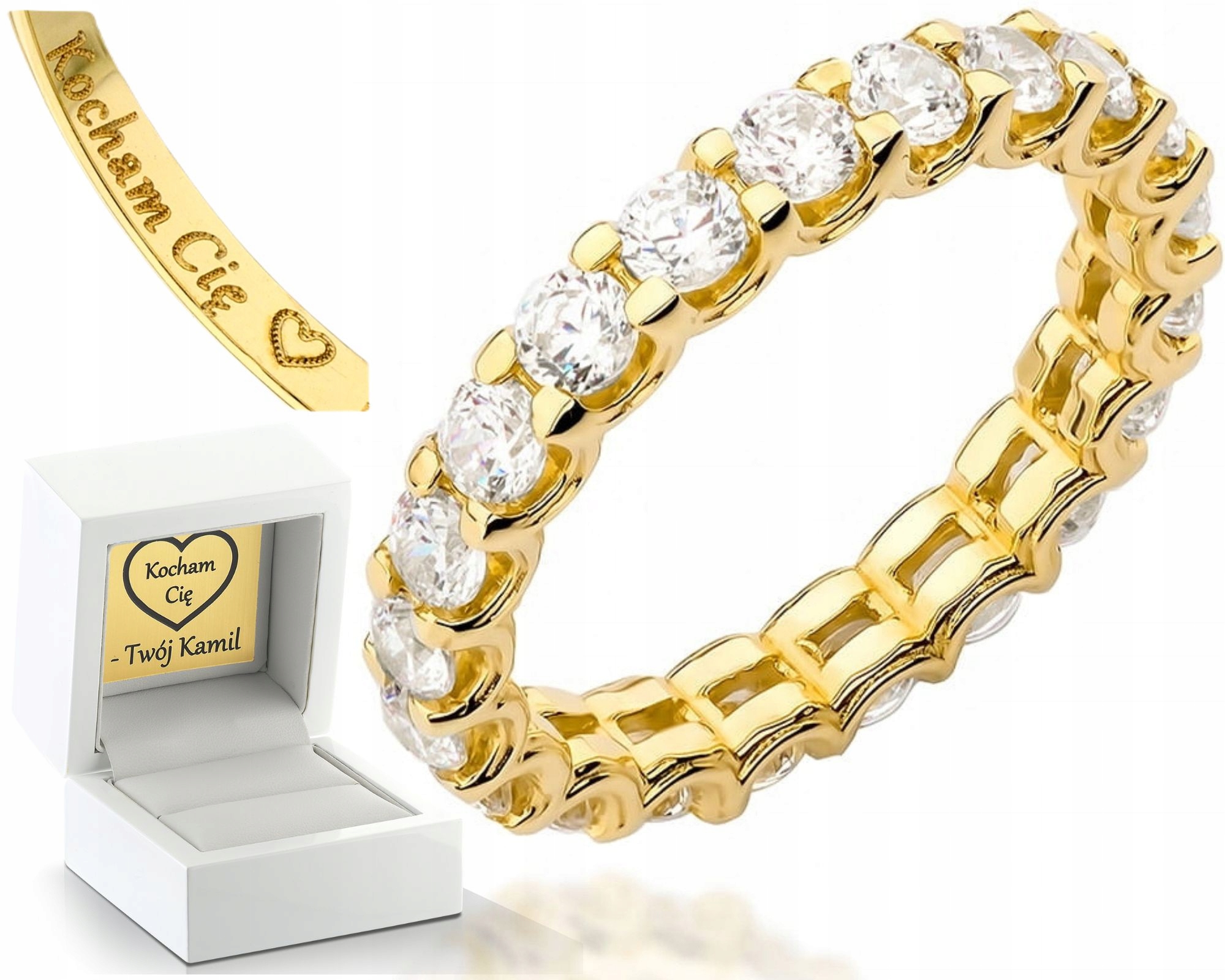 Zlatý Prstýnek S Brilianty, Bohatý 585 Dárek Pro Ženu