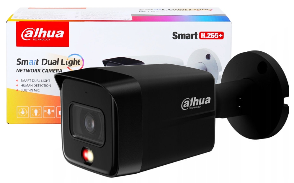 Vonkajšia Ip kamera Dahua 6Mpx IPC-HFW1639TC-A-IL-0280B-S6 Black PoE