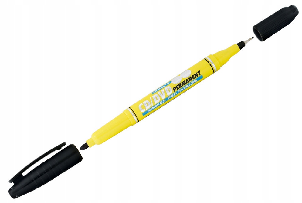 

Marker Pisak permanentny czarny CD dwustronny