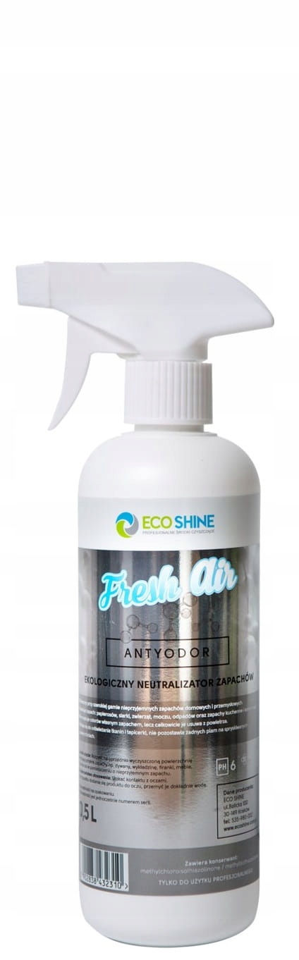 

Eco Shine Fresh Air -antyodor -0,5L- Neutralizator