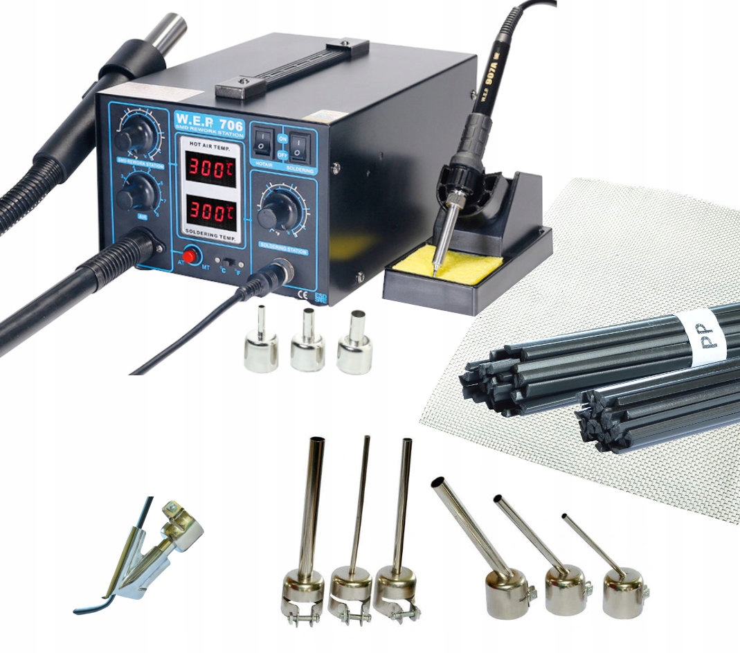 Spawarka plastiku WEP 706 +DYSZE SPOIWA SIATKA