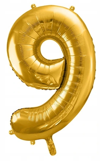 

Balon foliowy Cyfra 9 34''/ 86cm Złoty