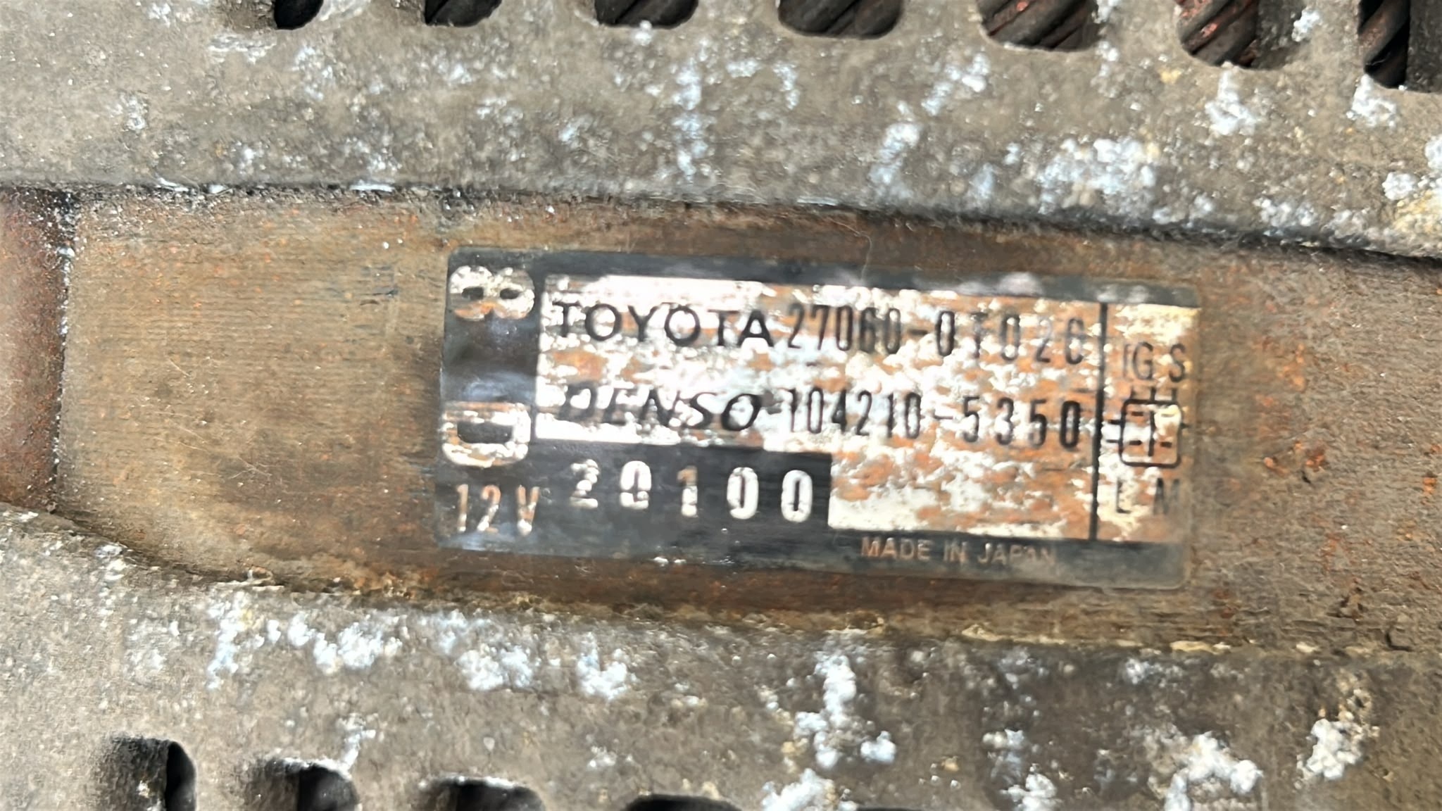 alternatore TOYOTA AURIS e 07-09 1.6 124KM