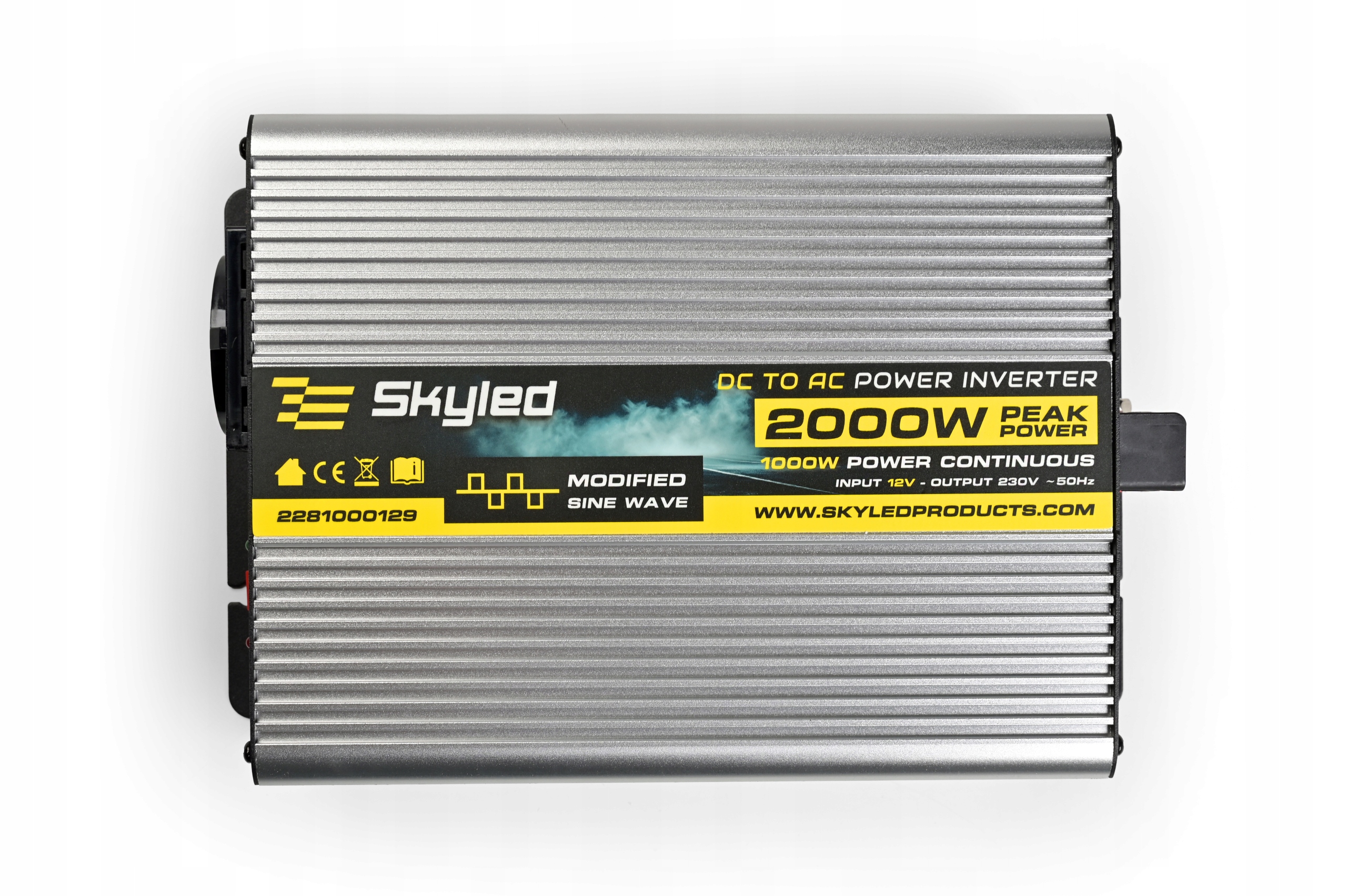 Skyled Przetwornica Samochodowa 1000W/2000W (moc chwilowa) 12V 230V Usb