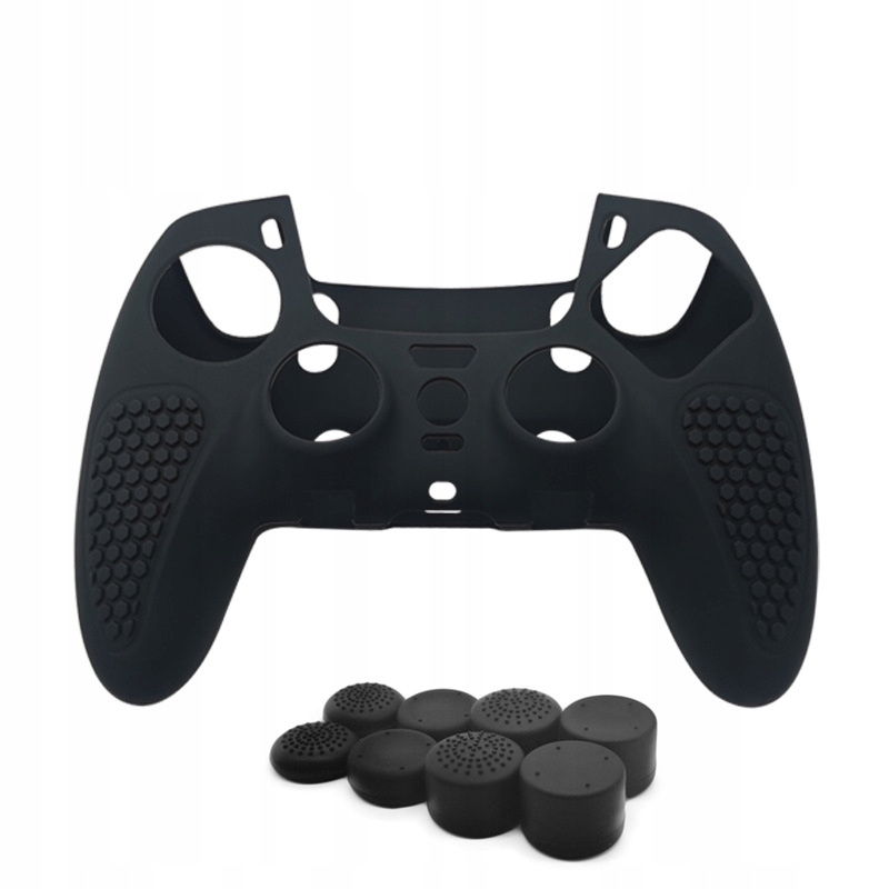 Etui na pad ps5 DualSense silikonowe 8 nakładek na analogi 9w1 zestaw