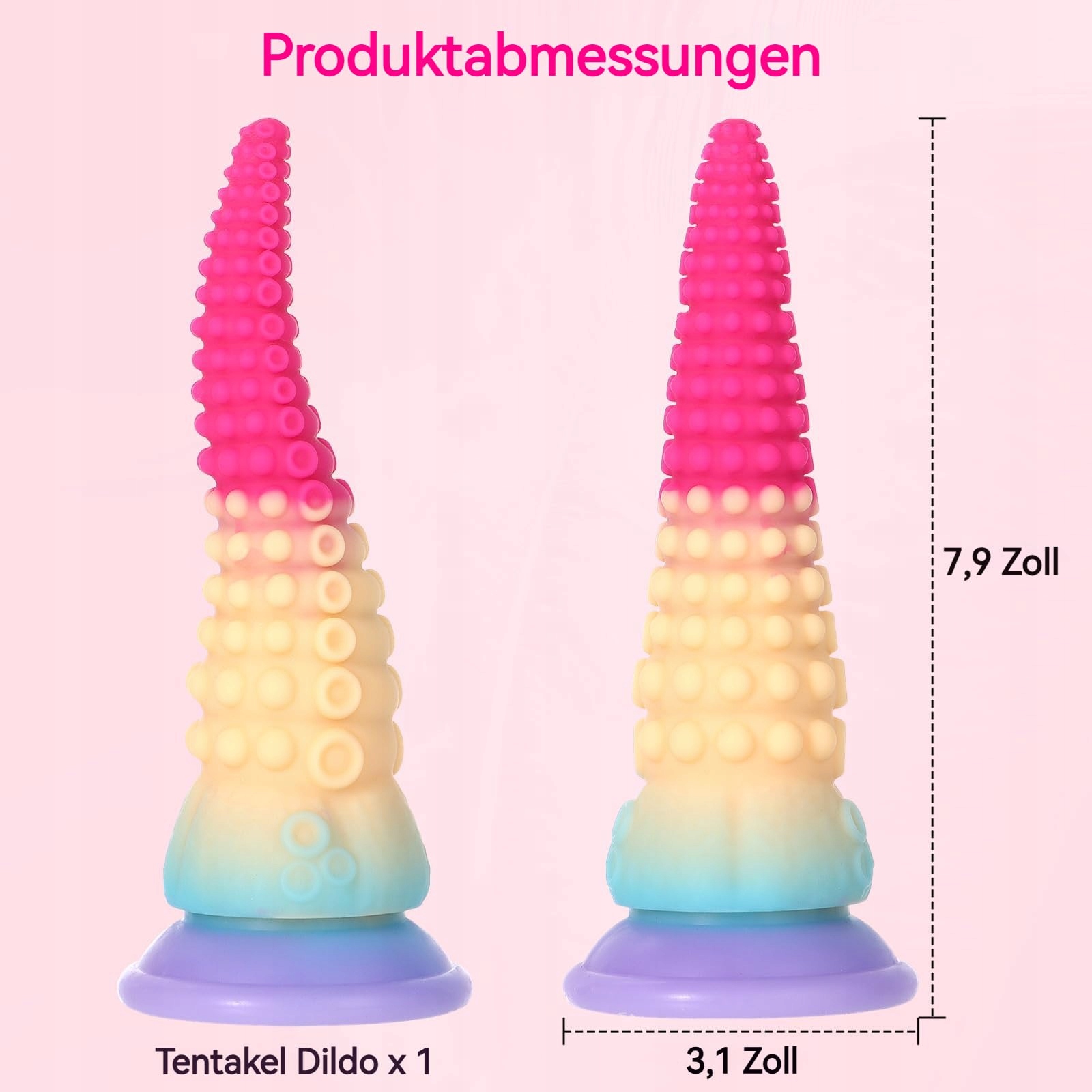 TENTAKEL Dildo Ośmiornica 20 CM Silikonowy Dildo z Przyssawką Stymulacja — miniatura 6