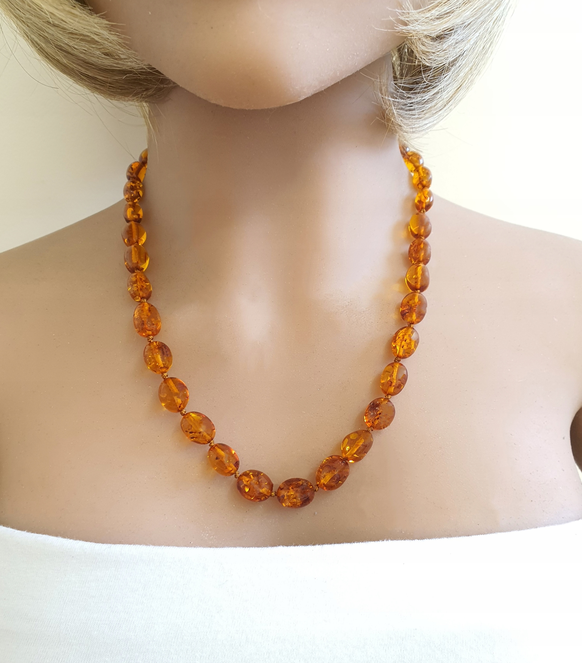 Korály Jantarová Medová Oliva