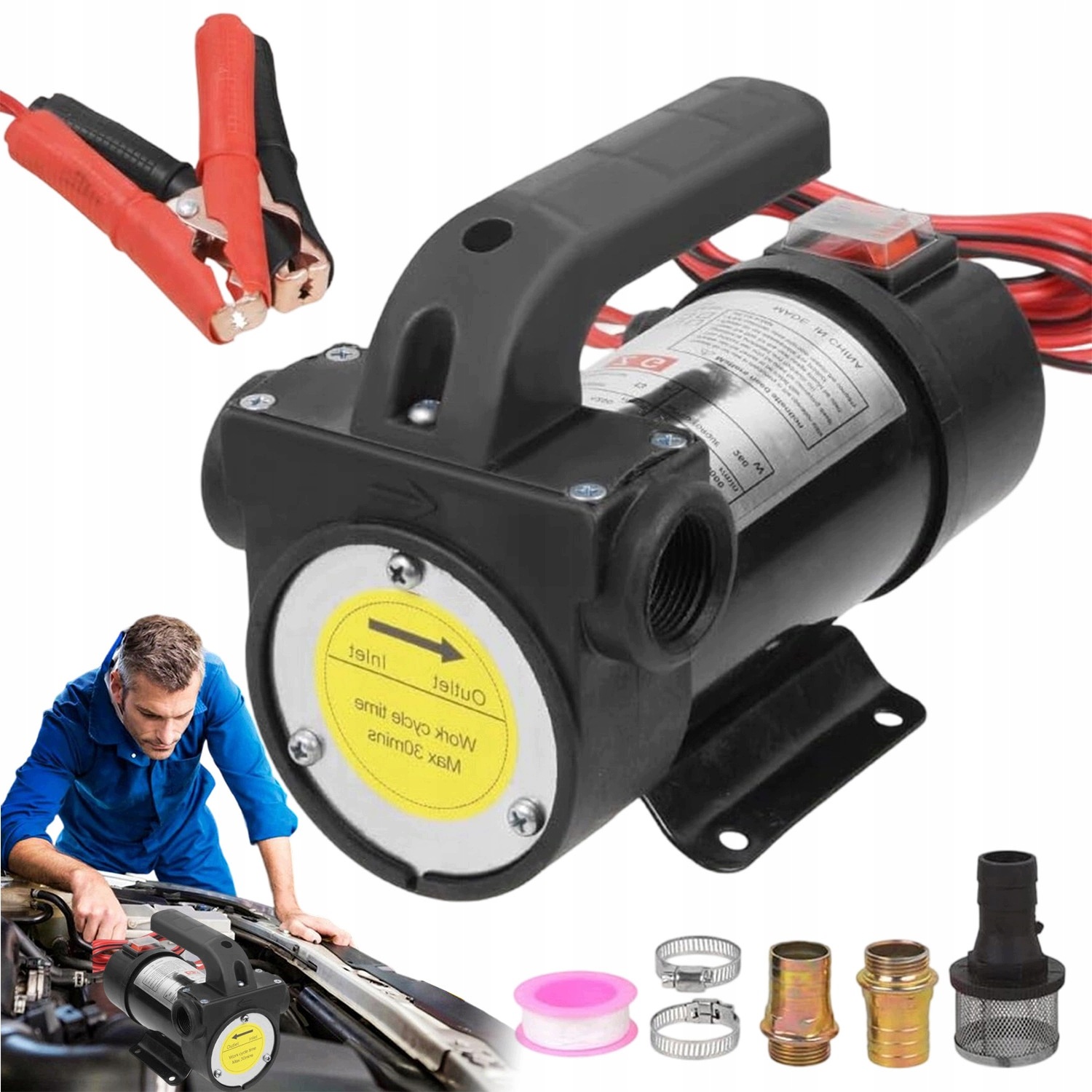 Elektrické Čerpadlo Na Naftu 260 W Samonasávací 50 L/min Pro Diesel