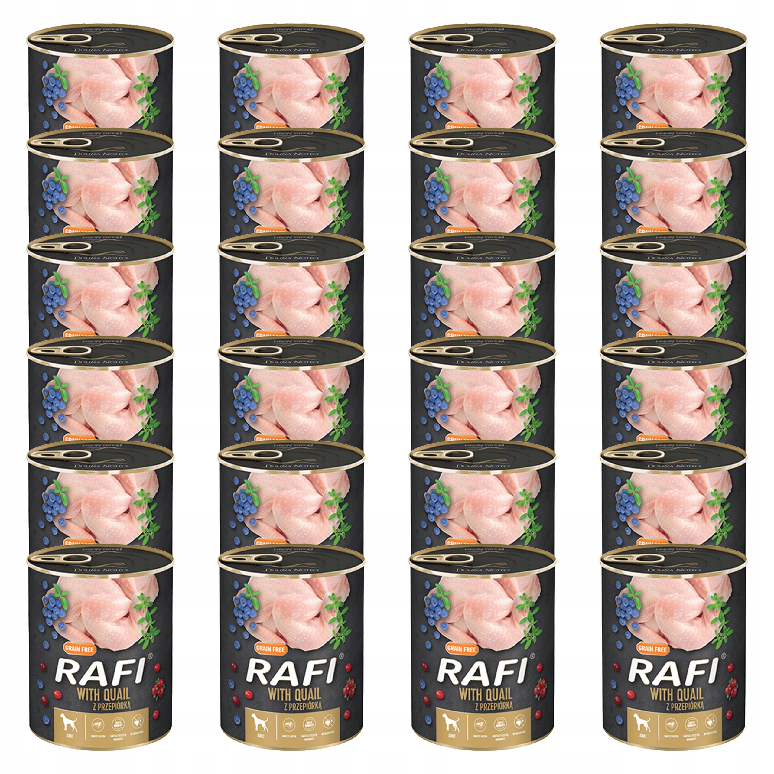 Dolina Noteci Rafi Krmivo mokré pro psa Křepelka 24 x 800 g