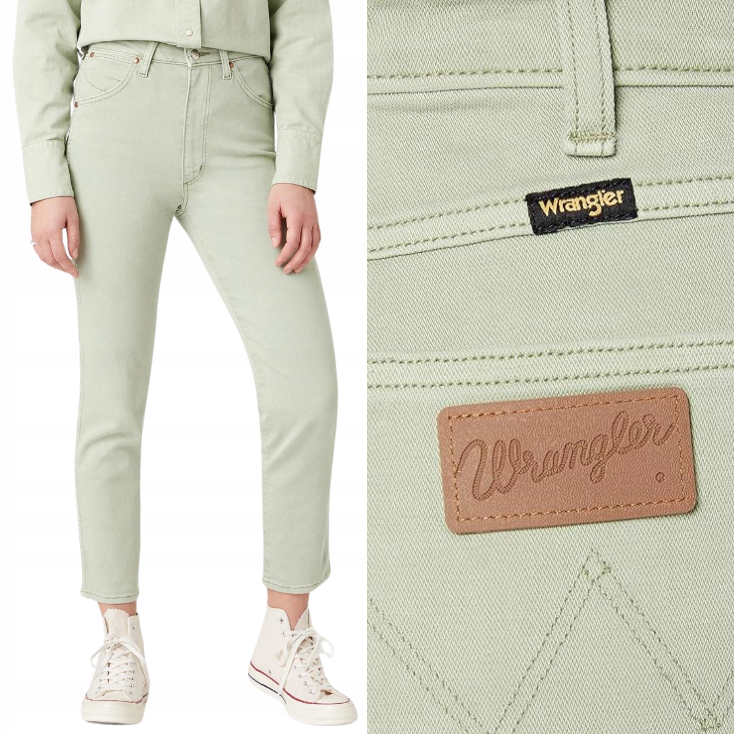 Wrangler kalhoty High green jeans 11WWZ W28 L32