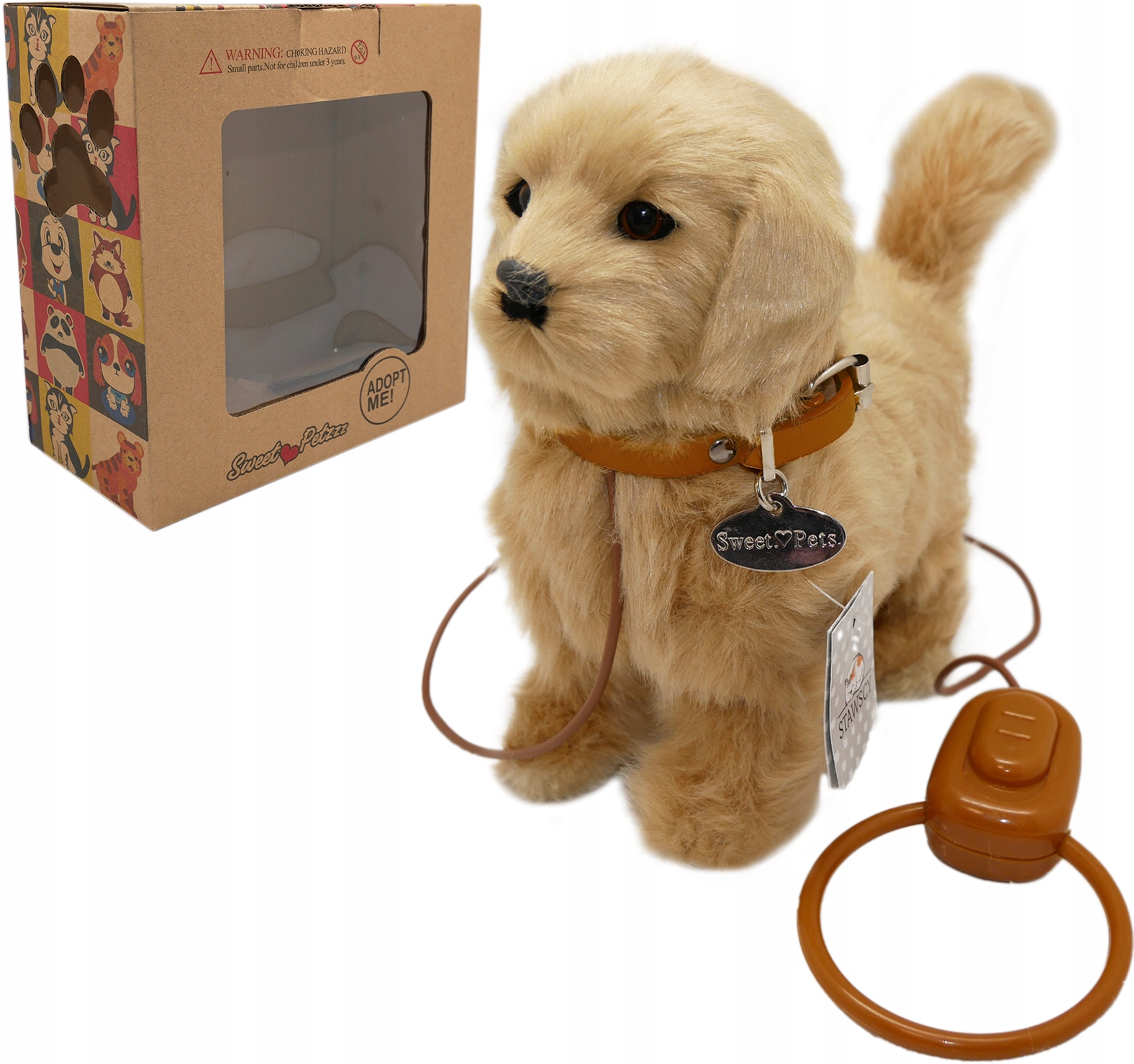 

Interaktywny Pies Na Smyczy golden Chodzi Szczeka