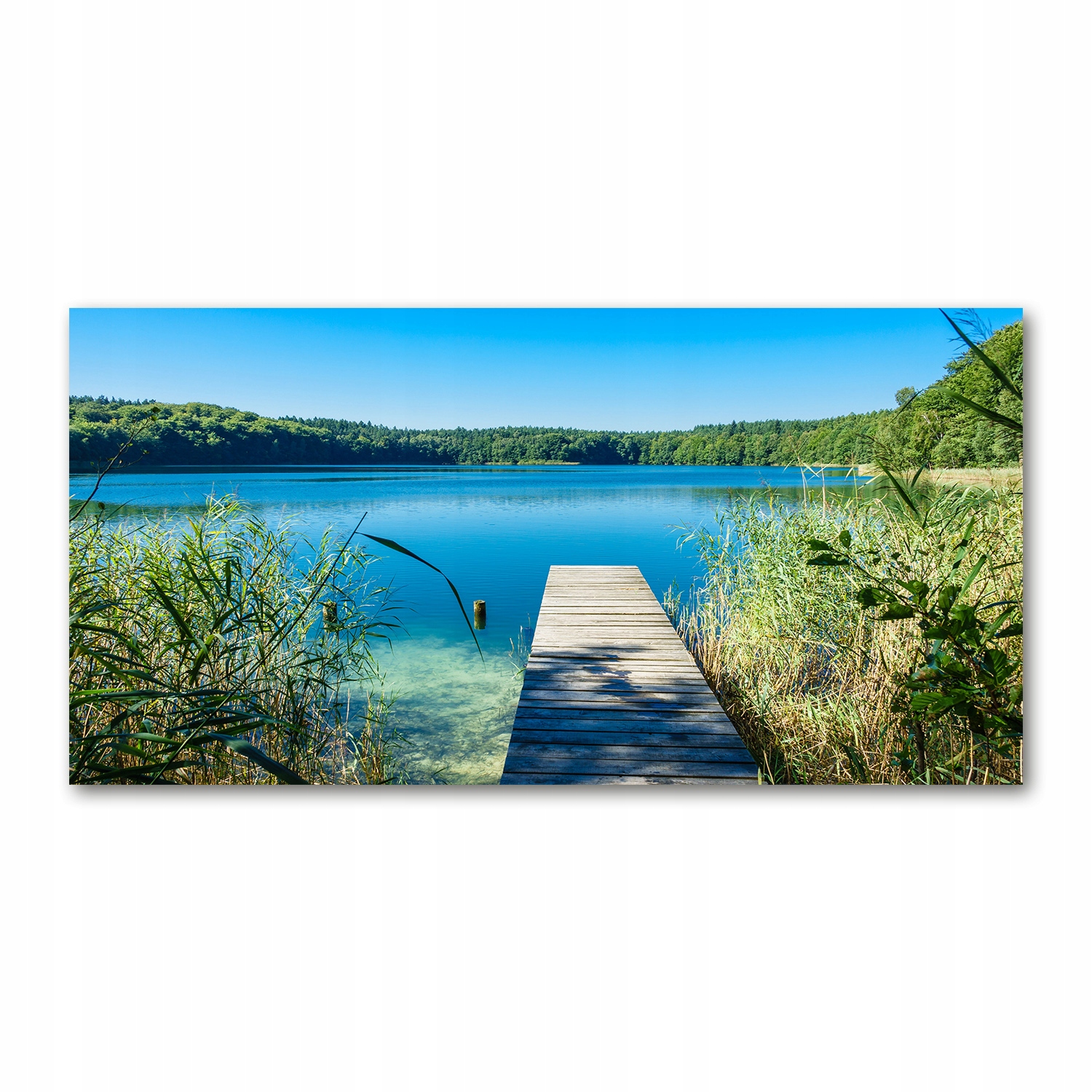 

Foto obraz szkło akryl Molo nad jeziorem 120X60 cm