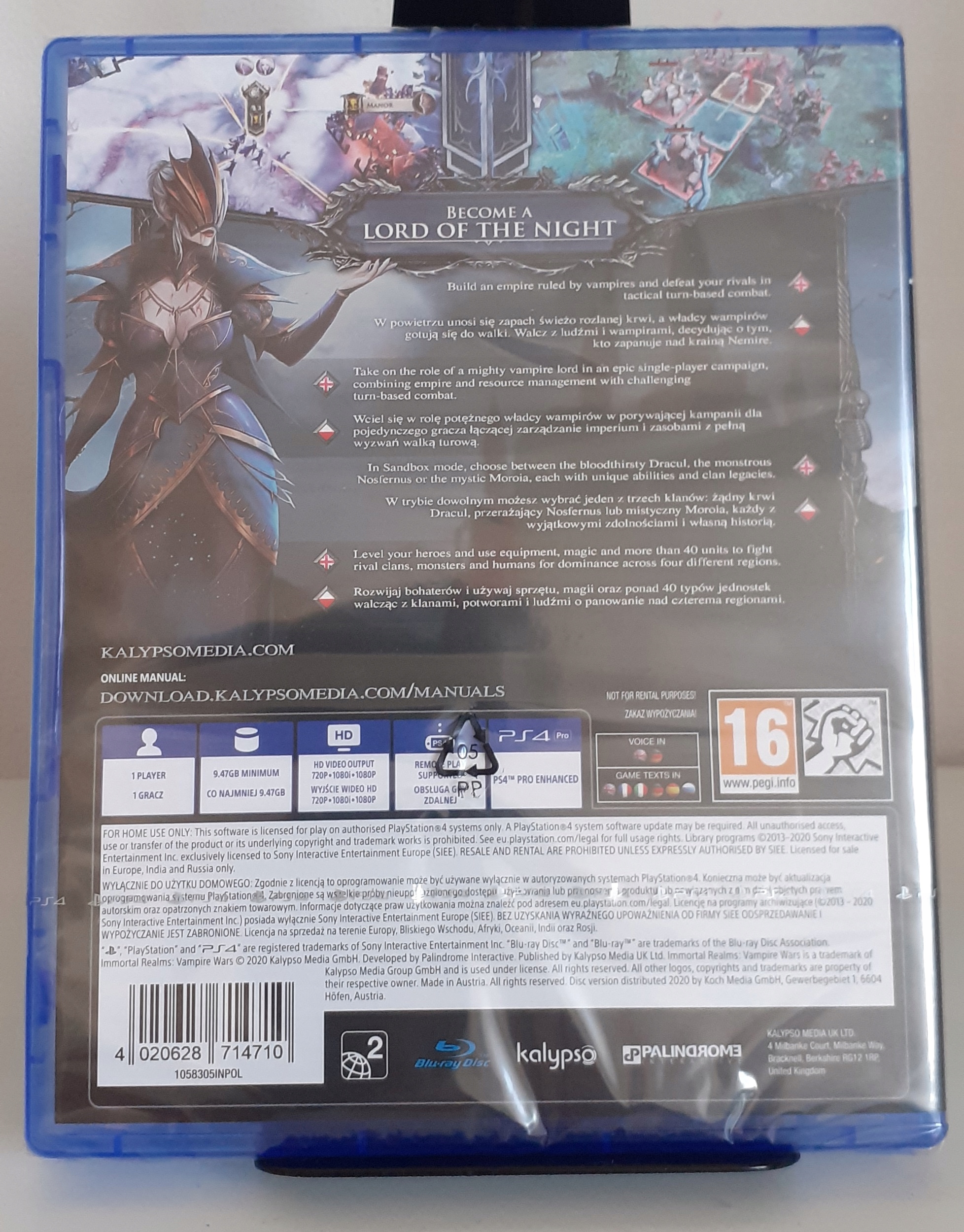 IMMORTAL REALMS VAMPIRE WARS PS4 NOWA FOLIA Tematyka strategiczne